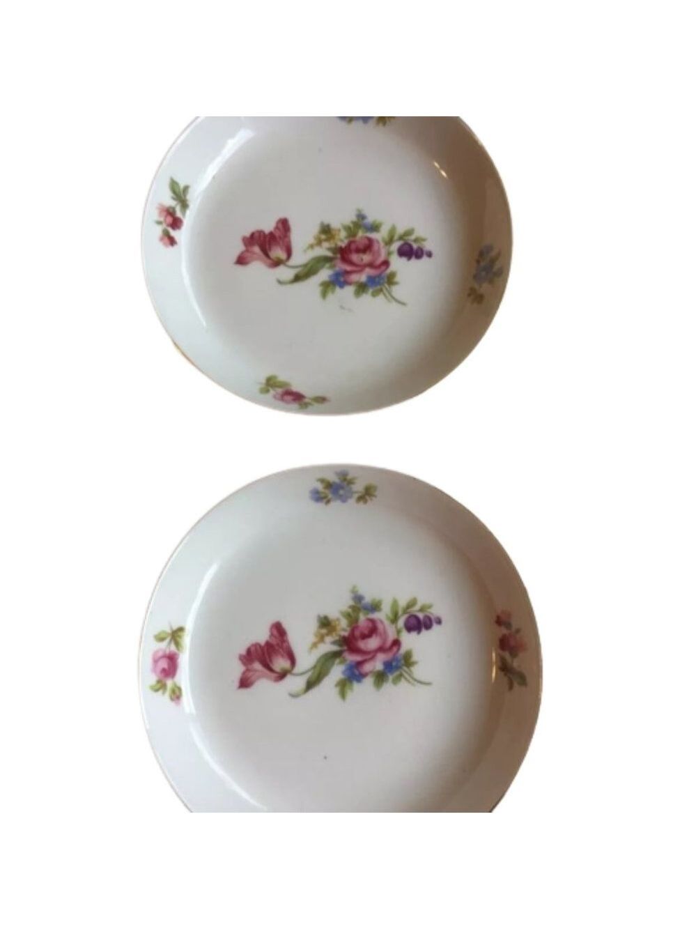 Bundle of 2 Bareuther Waldsassen Saucer with Gold Trim & Floral Design‎